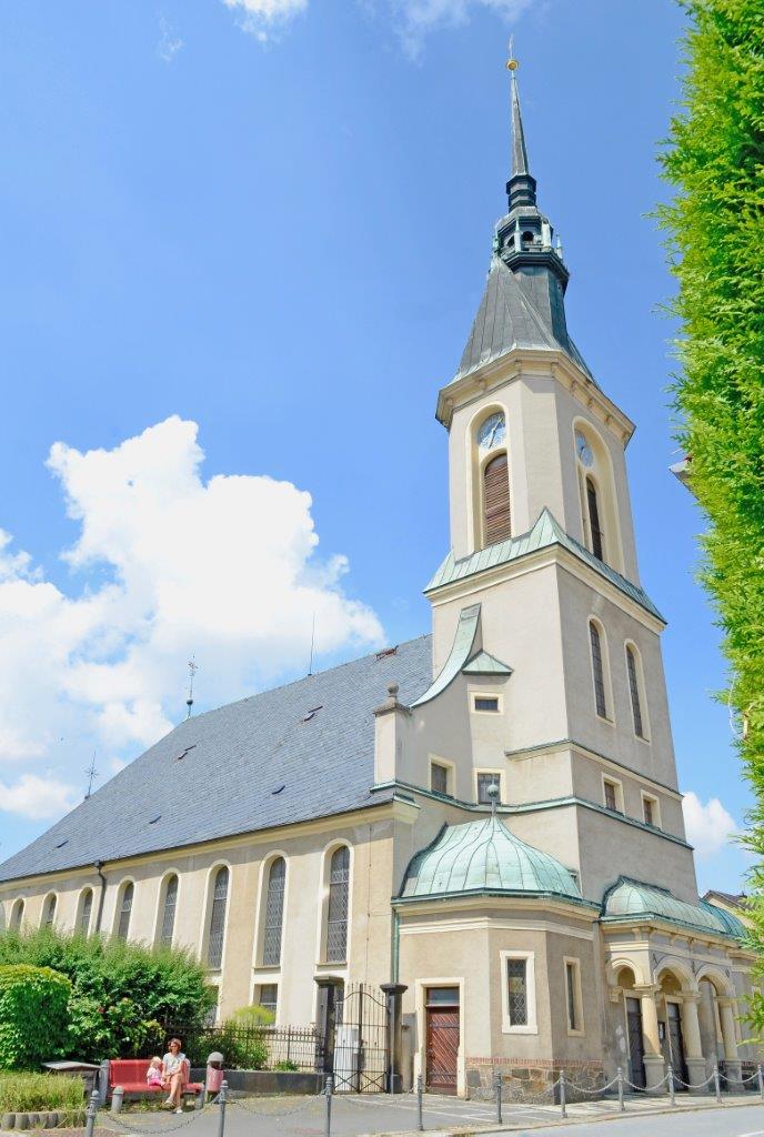 Großpostwitz - das Wahrzeichen des Ortes die Kirche